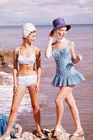 Polka Dot Print History In 2021 Womens Swimsuits Bikini Vintage Swimsuits Vintage Inspired Bathing Suits