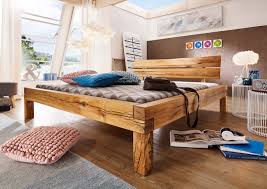 Bett aus holzbalken selber bauen. Balkenbett Wildeiche 140x200 Massivmoebel24