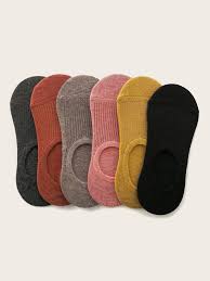 6pairs Solid Invisible Socks Shein Usa Invisible Socks Socks No Show Socks