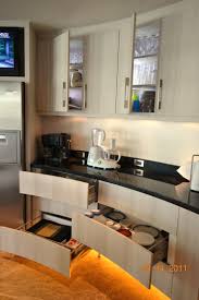 Kitchen Cabinets With Push Open Drawers And Overhead Cabinets
