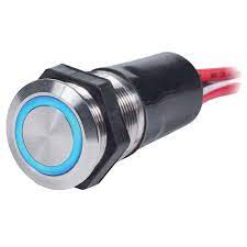 15 amp push button backlit switch is blue when off and red when on. Blue Sea Systems Blue Sea 4170 Blue Led Ring Push Button Switch Off On 11 68724