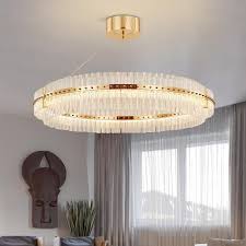 Buy Round Glass Chandelier Modern Style Living Room Lighting At Lifeix Design For Only 1 604 39