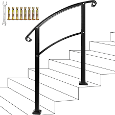 You may walk out with more than you. Buy Stair Handrail Handrails For Outdoor Steps Sturdy Wrought Iron Handrails Outdoor Stair Railing Fits 1 To 3 Steps Black Online In Turkey B092vd2r73