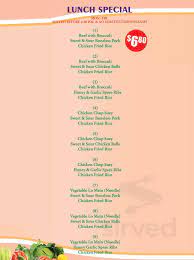 Chef Wok Menu In Owen Sound Ontario Canada