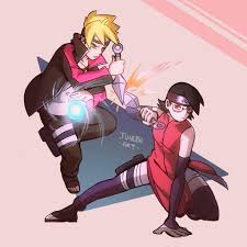 Boruto vs Sarada fanart 🔩🥗 | Naruto Amino
