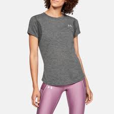 Details About Under Armour Womens Streaker 2 0 Heather T Shirt Tee Top Grey Sports Gym Running