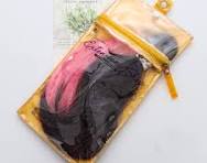 Luxury Custom Design Frosted Plastic Wigs Zipper Bag Zip Lock Packaging Bag for Hair Bundles Extension Long PVC Ziplock Bag