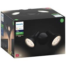 Philips Hue White Ludere Dual Head Led Security Floodlight Black Pcrichard Com 802041