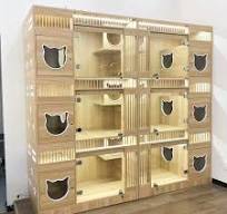 Large Indoor Cat Enclosure: Premium Wood Cat Villa, Ideal ...