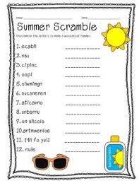 Word unscrambler lets you enter wildcard letters which. Summer Word Scramble Summer Words Unscramble Words Printable Puzzles For Kids