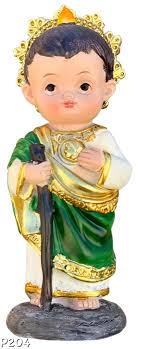 4" Inch of Saint Jude Baby Face-San Judas Tadeo Religion Polyresin