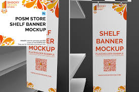 Posm Store Shelf Banner Mockup Free Psd Mockups Templates Posm Mockup Free Psd