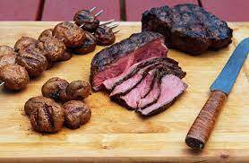 Backyard Steakhouse Grilled Flat Iron Steak And Mushrooms Grilling Outdoor Recipes Powered By Bull Outdoor Products