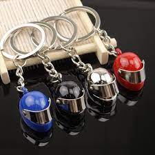 Hot Metal Motorcycle Helmet Key Chain Fashion Stereo Motorcycle Helmets Safety Auto Bag Car Key Ring Keychain Gift Jewelry Keychain Car Key Ring Keychain Gift