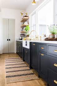 Jute Ticking Indigo Rug New Kitchen Cabinets Kitchen Remodel Modern Kitchen