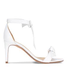 Clarita White Leather High Heeled Sandal