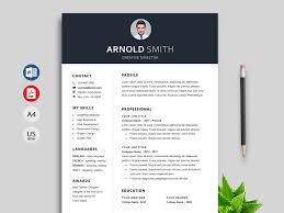 super clean resume template word file