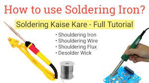 Hold it there for about a second, then slide the solder underneath the tip of the iron, sandwiching it to the pcb (refer to above image, cursor points to solder). How To Use Solderning Iron In Hindi Soldering Kaise Kare Basic Electronics Youtube