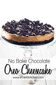 No Bake Chocolate Oreo Cheesecake Recipe Chocolate Oreo Cheesecake Baking Homemade Chocolate