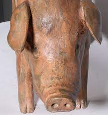 Maybe you would like to learn more about one of these? Sold Price Carved Wood Pig Sign Invalid Date Est
