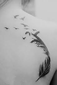 Birds Of A Feather Odyssey Quest Yesplease Feather With Birds Tattoo Tattoos Feather Tattoos