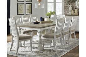 Rectangle dining table dimensions for 8 people Havalance Dining Table And 8 Chairs Set Ashley Furniture Homestore