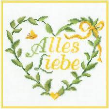 Mit einer kreuzstichvorlage/ stickvorlage können sie ihr lieblingsmotiv sticken. Herzkranz Alles Liebe Kreuzstich Stickvorlage Kreuzstich Stickvorlagen Kreuzstich Sticken