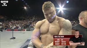 Tom stoltman burst on to the strongman scene at the tender age of 22 with his debut world's still, with the likes of mark felix at 52 years young still mixing it with the best in the world, tom stoltman is. Giants Live Tom Stoltman Adam Bishop Go Head To Head At Giants Live Wembley Facebook