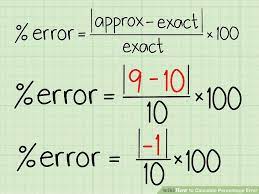 The computation of percentage error involves the use of the absolute error. Howto How To Find Percentage Error In Maths
