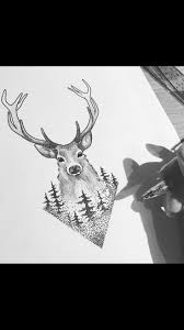 Pin By Szarvas Nati On Hayvan Cizimi In 2020 Geometric Animals Deer Drawing Stag Tattoo