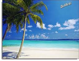 Tropical Ocean Peel Stick Canvas Wall Mural Beach Landscape Tropical Island Beach Wall Murals