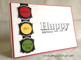 Birthday Card For 16 Year Old Boy Happy Birthday Ethan Woot Woot To 16 Simple Stampin 18th Birthday Cards 16th Birthday Card Birthday Cards