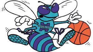 The charlotte hornets logo has hornets purple, teal, and gray colors and a hornet with a fierce look, its wings open on both sides, and the name of the team in front of it. Designers Put Their Own Spin On Charlotte Hornets Logo Charlotte Business Journal