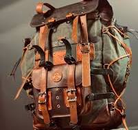 Campingrucksack, Campingrucksäcke aus hochwertigem Leder und ...