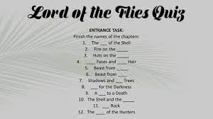 Lord of the flies portion of the quiz. Lord Of The Flies Quiz Teaching Resources