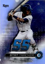 2b vidal brujan assigned to bowling green hot rods from hudson valley renegades. 2019 Bowman Chrome Stat Tracker Stvb Vidal Brujan Nm Mt