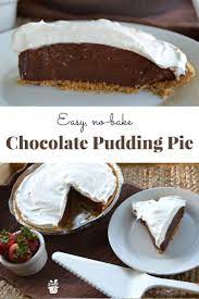 Easy Chocolate Pudding Pie Recipe Desserts Baked Chocolate Pudding Easy Chocolate Pudding