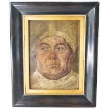 Similar Items to Fine 19th C. German Oil Painting Portrait of a Religious  Figure with Provenance