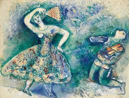 La Danse 1928 Marc Chagall Gouache Over Pencil On Paper Laid On Board 19 7 X 25 75 In Opera Gallery Geneve Marc Chagall Dipinti Di Chagall Dipinti