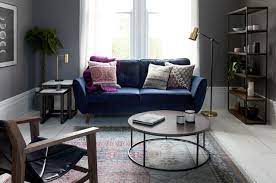 The living room is often the first room that visitors see when they walk. Colour Schemes And Ideas To Go With Your Blue Sofa Houzz Uk