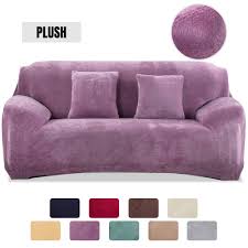 Enjoy a full chaise sectional by arranging the corner seats, armless seat and ottoman as shown. Velvet Plush Thicken Sofa Cover All Inclusive Elastic Sectional Couch Cover For Living Room Chaise Longue L Shaped Corner Covers Sofa Cover Aliexpress