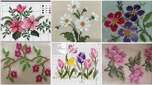 World war ii era apron patterns. Beautiful Wild Flowers Cross Stitch Patterns For Bedsheet And Table Covers And Cushion Youtube