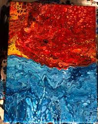 Choose the right paint for your needs and budget. Fire Water 12 X 16 Acrylic Pour Art