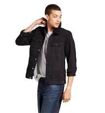New Jackson Men S Sherpa Distressed Trucker Jean Jacket Black Size S Fashion Clothing Shoes Access Black Denim Jacket Denim Jacket With Fur Mens Sherpa