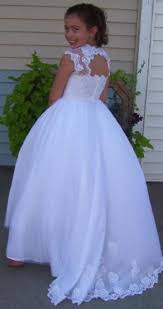 Bridal Gown With Matching Flower Girl Dress With Train Wedding Flower Girl Dresses Junior Bride Dresses Miniature Bride Dress