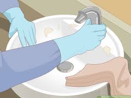 I just got a new porcelain sink and it immediately started to get scratches and stains. How To Clean And Shine A Porcelain Sink 10 Steps With Pictures