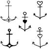 Anchor with heart tattoo on couple finger. 3