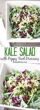 Kale Salad With Poppy Seed Dressing Recipe Kale Salad Kale Recipes Delicious Salads