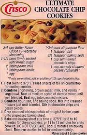 Crisco Chocolate Chip Cookies Oatmeal Chocolate Chip Cookie Recipe Crisco Chocolate Chip Cookies Cookies Recipes Chocolate Chip