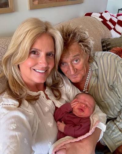 Penny Lancaster and Rod Stewart are overjoyed to meet their baby  granddaughter Elsie for the first time! Sir Rod Stewart's son, Liam,  welcomed his second child with his wife Nicole Ann Artukovich